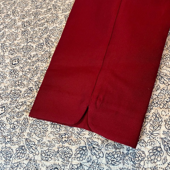 Talbots deep red silk cotton trousers NWT - Picture 4 of 8